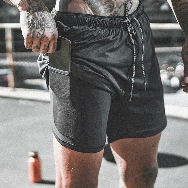2-In-1 Quick Dry Fitness Shorts