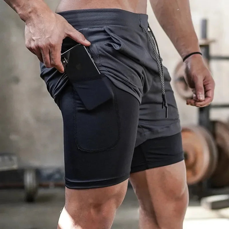2-In-1 Quick Dry Fitness Shorts