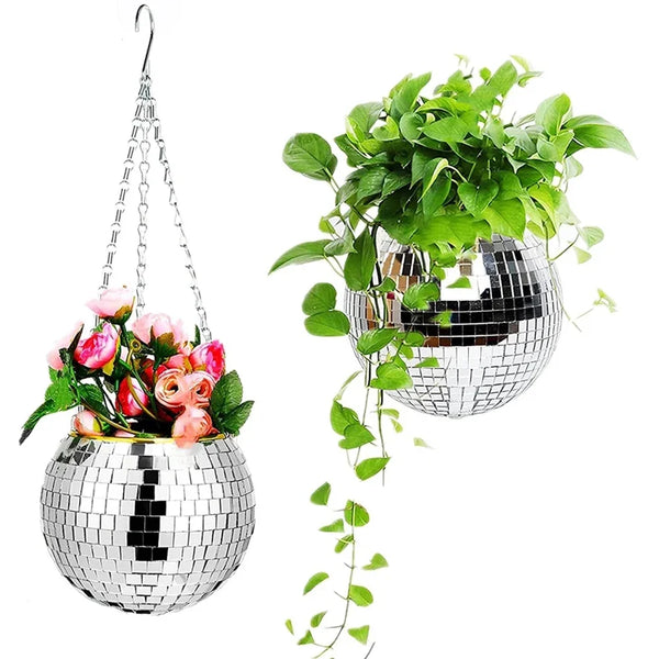 Disco Ball Hanging Planter
