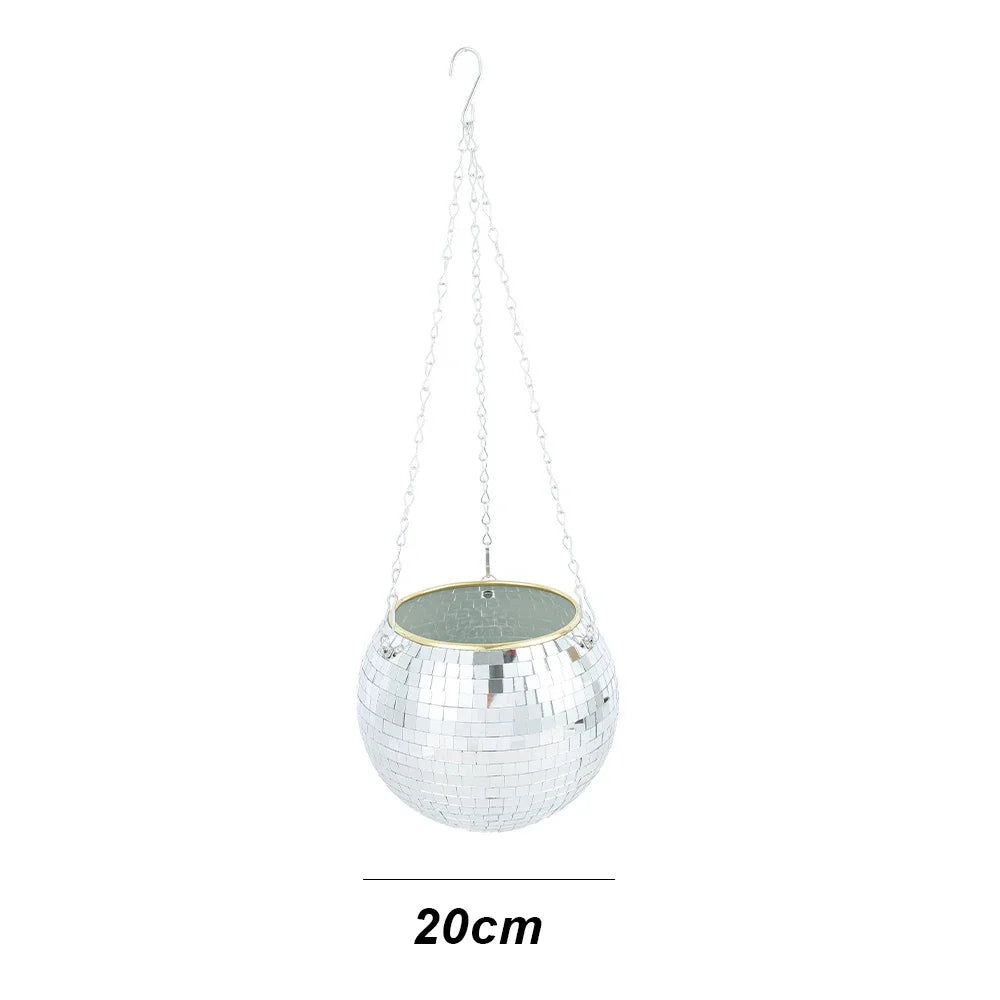 Disco Ball Hanging Planter