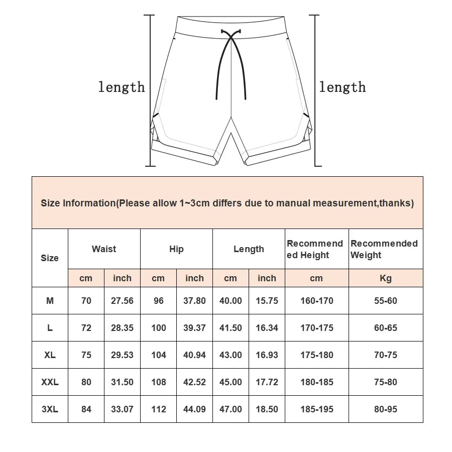 2-In-1 Quick Dry Fitness Shorts