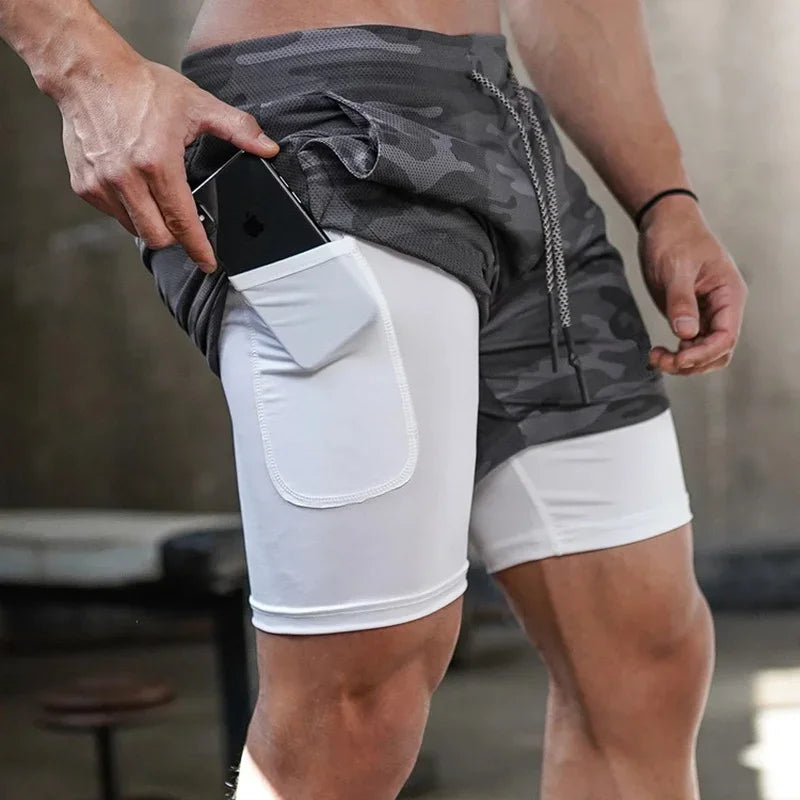 2-In-1 Quick Dry Fitness Shorts