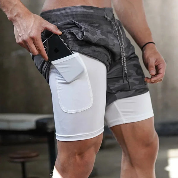 2-In-1 Quick Dry Fitness Shorts