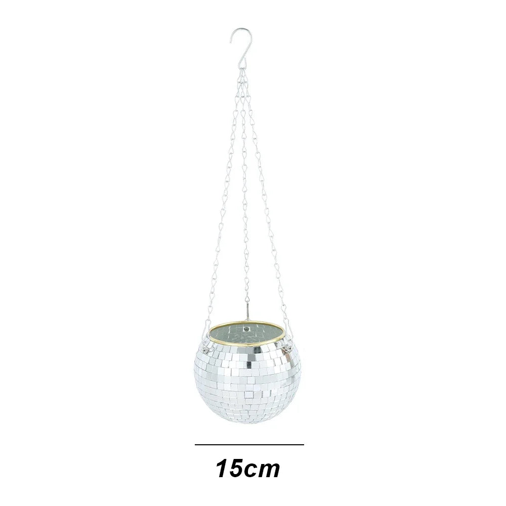 Disco Ball Hanging Planter
