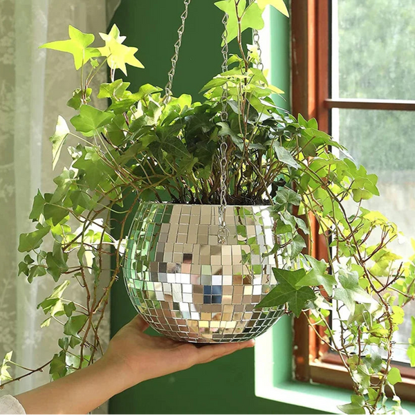 Disco Ball Hanging Planter